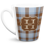 Two Color Plaid 12 Oz Latte Mug (Personalized)