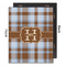 Two Color Plaid 16x20 Wood Print - Front & Back View