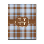 Two Color Plaid Wood Print - 16x20 (Personalized)