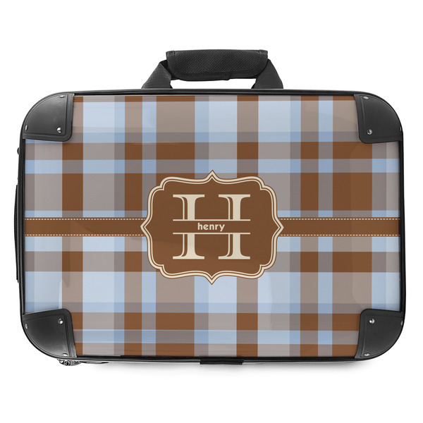 Custom Two Color Plaid Hard Shell Briefcase - 18" (Personalized)