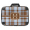 Two Color Plaid 18" Laptop Briefcase - FRONT