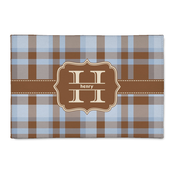 Custom Two Color Plaid 2' x 3' Indoor Area Rug (Personalized)