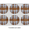 Two Color Plaid 3" Multipurpose Round Labels - Sheet