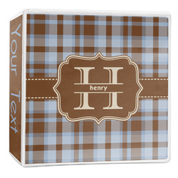 Two Color Plaid 3-Ring Binder - 2 inch (Personalized)