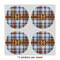 Two Color Plaid 4" Multipurpose Round Labels - Sheet