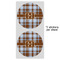 Two Color Plaid 5" Multipurpose Round Label - Sheet