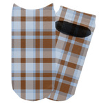 Two Color Plaid Adult Ankle Socks