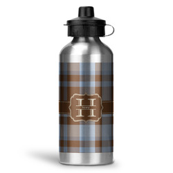 Two Color Plaid Water Bottle - Aluminum - 20 oz (Personalized)