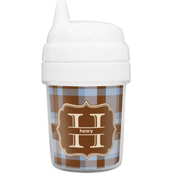 Two Color Plaid Baby Sippy Cup (Personalized)