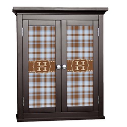 Two Color Plaid Cabinet Decal - Large (Personalized)