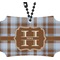 Two Color Plaid Car Ornament - Berlin (Front)