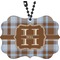 Two Color Plaid Car Ornament (Front)