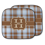 Two Color Plaid Car Sun Shade - Two Piece (Personalized)