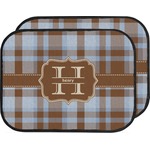 Two Color Plaid Car Floor Mats (Back Seat) (Personalized)