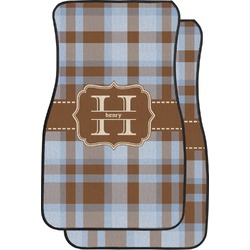 Two Color Plaid Car Floor Mats (Personalized)