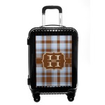 Two Color Plaid Carry On Hard Shell Suitcase (Personalized)