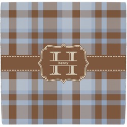 Two Color Plaid Ceramic Tile Hot Pad (Personalized)