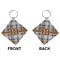 Two Color Plaid Diamond Keychain (Front + Back)