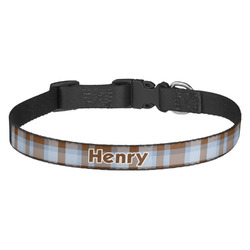 Two Color Plaid Dog Collar (Personalized)