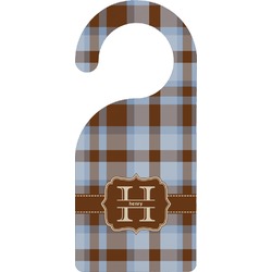 Two Color Plaid Door Hanger (Personalized)