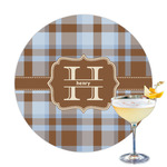 Two Color Plaid Printed Drink Topper - 3.25" (Personalized)