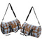 Two Color Plaid Duffle bag small front and back sides