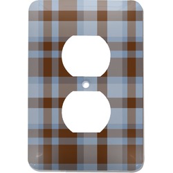 Two Color Plaid Electric Outlet Plate