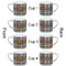 Two Color Plaid Espresso Cup - 6oz (Double Shot Set of 4) APPROVAL