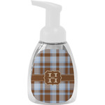 Two Color Plaid Foam Soap Bottle - White (Personalized)