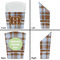 Two Color Plaid French Fry Favor Box - Front & Back View