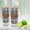 Two Color Plaid Glass Shot Glass - 2 oz - LIFESTYLE