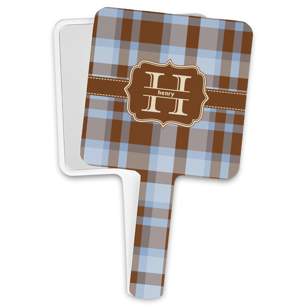 Custom Two Color Plaid Hand Mirror (Personalized)