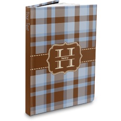 Two Color Plaid Hardbound Journal - 5.75" x 8" (Personalized)