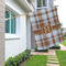 Two Color Plaid House Flags - Single Sided - LIFESTYLE