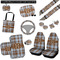 Two Color Plaid Interior Car Accessories