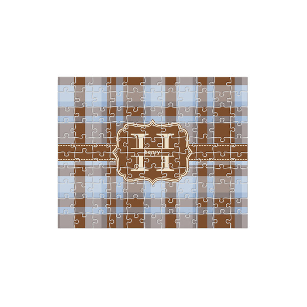 Custom Two Color Plaid 110 pc Jigsaw Puzzle (Personalized)