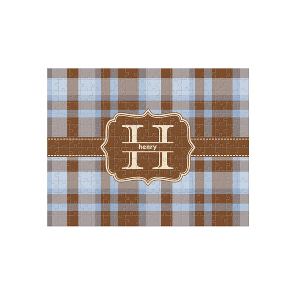 Custom Two Color Plaid 252 pc Jigsaw Puzzle (Personalized)