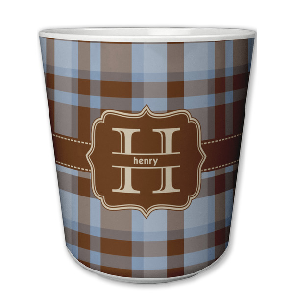 Custom Two Color Plaid Plastic Tumbler 6oz (Personalized)