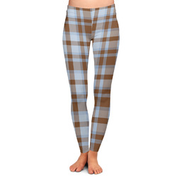 Two Color Plaid Ladies Leggings - Medium