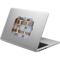 Two Color Plaid Laptop Decal (Personalized)