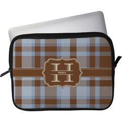 Two Color Plaid Laptop Sleeve / Case - 15" (Personalized)