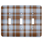 Two Color Plaid Light Switch Cover (3 Toggle Plate)