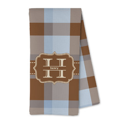 Two Color Plaid Kitchen Towel - Microfiber (Personalized)