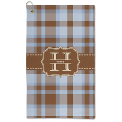 Two Color Plaid Microfiber Golf Towel (Personalized)