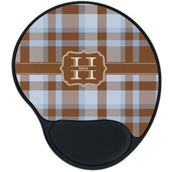 Two Color Plaid Mouse Pad with Wrist Support