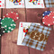 Two Color Plaid On Table with Poker Chips