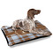 Two Color Plaid Outdoor Dog Beds - Large - IN CONTEXT