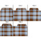 Two Color Plaid Page Dividers - Set of 5 - Approval