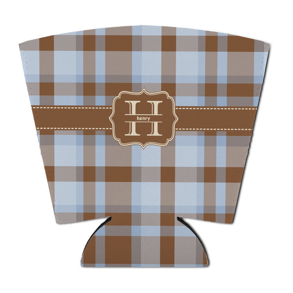 Custom Two Color Plaid Party Cup Sleeve - with Bottom (Personalized)