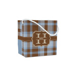 Two Color Plaid Party Favor Gift Bags - Matte (Personalized)